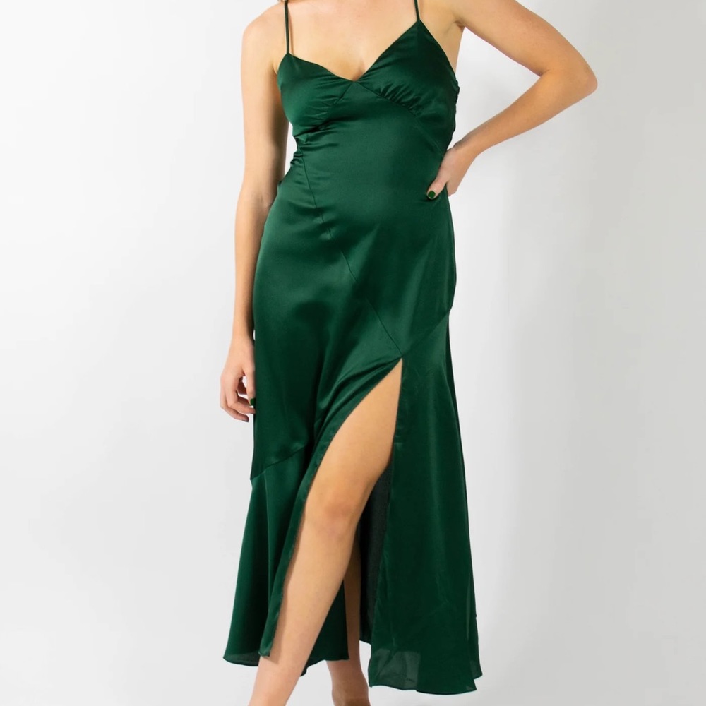 Grey Bandit Green Midi Dress NWT